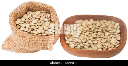 Lenticchie verdi francesi o lenticchie verdi le Puy Foto Stock