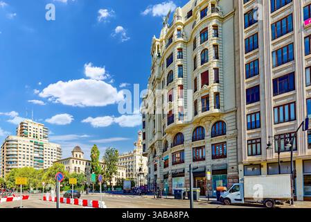 Spagna. Vedute urbane-paesaggi la terza città più grande della Spagna è Valencia. Foto Stock