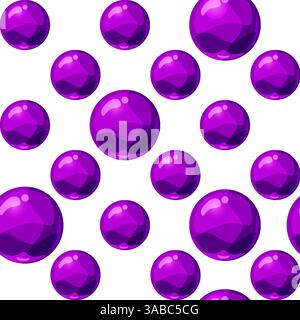 Palline colorate viola con motivo senza cuciture Illustrazione Vettoriale
