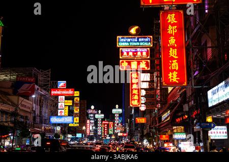 BANGKOK, THAILANDIA , OTTOBRE 2021 segni di Chinatown a Bangkok. Crediti: Daniel Rodrigues Foto Stock