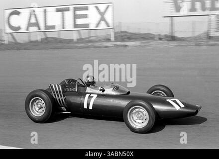 Graham Hill (GBR) BRM P57 ha vinto il suo primo Grand Prix nella gara di apertura della stagione...Gran Premio d'Olanda, Zandvoort, 20 maggio 1962. (Immagine di credito: ©Sutton Motorsports/ZUMA Press) Foto Stock