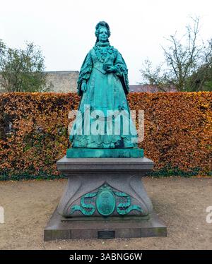 Statua della regina Carolina Amalia di Vilhelm Bissen e Hans Jurgen Holm Copenaghen Danimarca Foto Stock