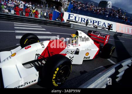 Ayrton Senna (BRA) McLaren MP4/8 ha ottenuto un record di sesta vittoria al Monaco e un quinto successo di fila. ..Gran Premio di Monaco, Monte Carlo, 23 maggio 1993. (Immagine di credito: ©Sutton Motorsports/ZUMA Press) Foto Stock