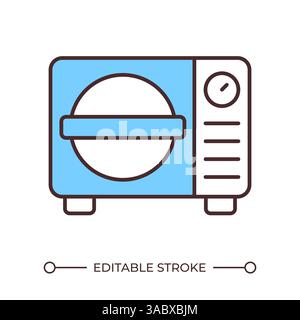 Icona del colore della linea di sterilizzazione in autoclave Illustrazione Vettoriale