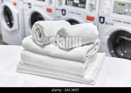 Lavanderia e stireria, residenza per studenti, Paesi Baschi, Spagna Foto Stock