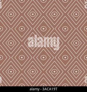 Motivo Abstract Chevron Style Network decorazione decorativa Mocha Mousse colore dell'anno 2025 Illustrazione Vettoriale