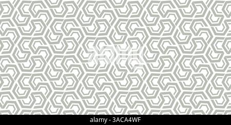 Motivo astratto senza cuciture con linee geometriche e forme decorative Illustrazione Vettoriale