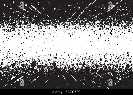 Infrangibile e distruzione effetto halftone. Nube astratta di pezzi e frammenti dopo l'esplosione. Vettore Illustrazione Vettoriale