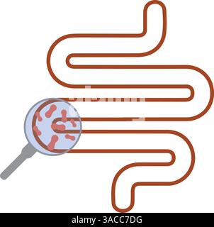 Icona dei probiotici di Lactobacillus. Segno normale di microflora anaerobica gram-positivo. Illustrazione vettoriale modificabile. Stile moderno. Illustrazione Vettoriale