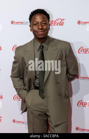 Las Vegas, Stati Uniti. 3 aprile 2025. David Jonsson partecipa ai CinemaCon Big Screen Achievement Awards durante il CinemaCon al Caesar's Palace di Las Vegas il 3 aprile 2025. (Foto di Travis P Ball/Sipa USA) credito: SIPA USA/Alamy Live News Foto Stock