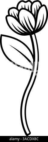 Stile tatuaggio retrò Flower Vintage Woodcut Illustrazione Vettoriale