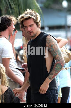 1 gennaio 2008, Miami, Florida Sean Stewart a South Beach a Miami, Florida (immagine di credito: Foto Stock