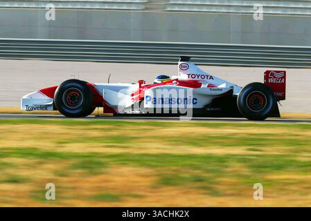 Cristiano da Matta (BRA) Toyota TF103 . Formula One Testing, Valencia, Spagna, 30 gennaio 2003.IMMAGINE DIGITALE (Credit Image: ©Sutton Motorsports/ZUMA Press) Foto Stock