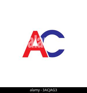 Lettera AC, logo CA design modello vettoriale Illustrazione Vettoriale