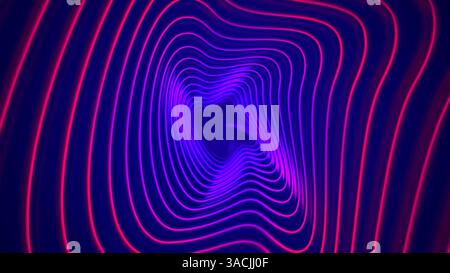 Design astratto sfondo colorato ondulato nei colori arancione e blu UltraHD 4K Foto Stock