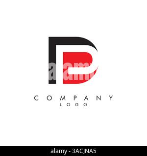 Lettere dp, pd logo aziendale design icona vettoriale Illustrazione Vettoriale