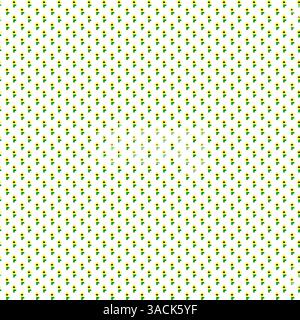 Motivo floreale giallo-verde senza cuciture su sfondo bianco con piccolo girasole Illustrazione Vettoriale