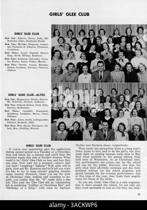 Il Wahian Yearbook del 1950 della Washburn High School documenta gli studenti, gli insegnanti, i club, l'atletica leggera e gli eventi significativi dell'anno accademico 1949-1950. Foto Stock