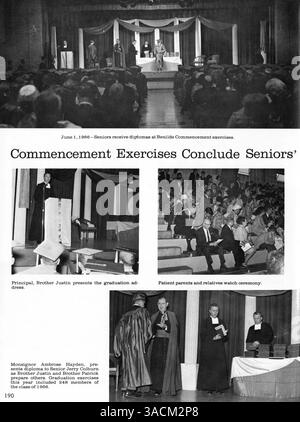 Questo annuario Benilde High del 1966 cattura i momenti salienti della vita scolastica, del progresso accademico, delle prestazioni atletiche e delle attività del club dell'anno accademico 1965-1966. Foto Stock