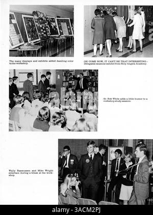 Questo annuario Benilde High del 1966 cattura l'essenza della partecipazione di studenti e insegnanti, eventi sportivi e la vita sociale della scuola durante l'anno scolastico 1965-1966. Foto Stock