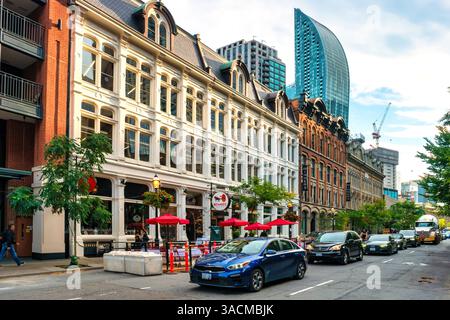 Facciate ornamentali nella città vecchia di Toronto, Ontario, Canada Foto Stock
