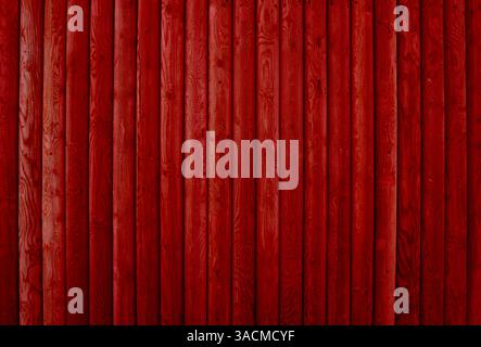 Sfondo rustico rosso composto da molte tavole di legno Foto Stock