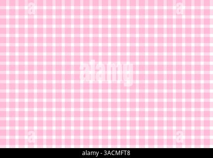 Tovaglia retrò rosa e bianco Foto Stock