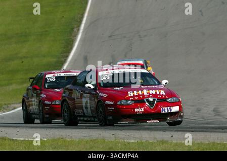 Gabriele Tarquini (ITA) Alfa Romeo 156 GTA ha concluso 4° in gara 2..FIA European Touring Car Championship Rd4, Brno, Repubblica Ceca, 25 maggio 2003..IMMAGINE DIGITALE (Credit Image: ©Sutton Motorsports/ZUMA Press) Foto Stock