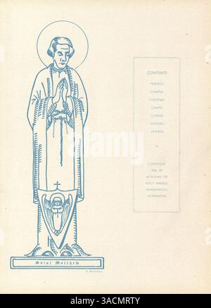 L'Academy of Holy Angels Yearbook del 1934, intitolato The Angelus, documenta gli studenti, la facoltà, l'atletica leggera, e attività dell'anno scolastico 1933-1934. Foto Stock