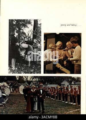 L'annuario "Antler" 1968 della Minnehaha Academy documenta gli eventi scolastici dell'anno 1967-1968, tra cui studenti, docenti e atletica. Foto Stock
