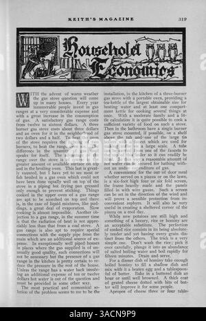 Keith's Magazine, fondata nel 1904, presenta progetti di abitazioni, planimetrie e costi di costruzione. Include articoli su edifici domestici, arredi interni e giardini. La rivista espone pubblicità per prodotti per l'edilizia e per l'arredamento. Alcune edizioni offrono progetti per chiese, scuole e altri edifici pubblici. Pagine mancanti nel vol. 11 No. 4. Foto Stock