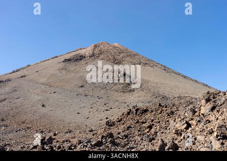 Picco del vulcano Teide sull'isola Canaria di Tenerife, Foto Stock