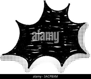 Fumetto pop art con effetto onomatopea. Finestra di dialogo cartone animato e elemento adesivo a sorpresa. Illustrazione vettoriale piatta isolata su bac bianco Illustrazione Vettoriale