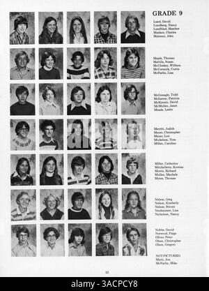 Minnetonka East Jr. 1978 High Yearbook cattura i momenti salienti dell'anno scolastico 1977-1978, tra cui vita studentesca, facoltà, atletica leggera, club, e gli eventi scolastici. Foto Stock