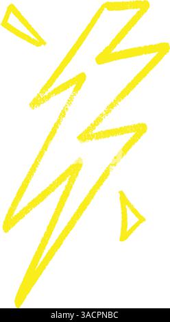 Sagoma flash con thunderbolt Power. Icona a forma di freccia del fulmine elettrico. Illustrazione vettoriale piatta isolata Illustrazione Vettoriale