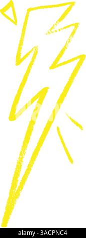 Sagoma flash con thunderbolt Power. Icona a forma di freccia del fulmine elettrico. Illustrazione vettoriale piatta isolata Illustrazione Vettoriale