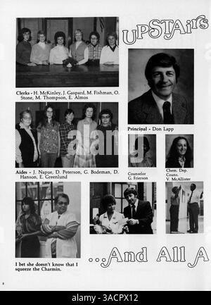 Il Folwell Falcon Annual del 1982 racconta i momenti salienti di Folwell Jr. High, documentando gli studenti, gli insegnanti, l'atletica, i club e altri eventi scolastici del 1981-1982. Foto Stock