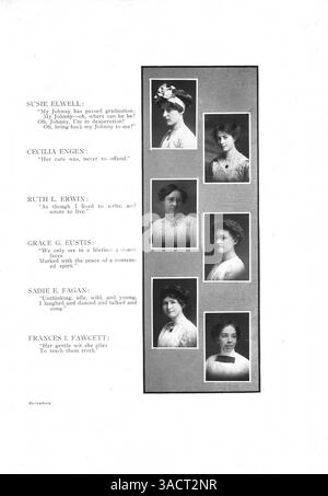 Questo annuario del liceo, "il cardinale" del 1912, mostra gli studenti, gli insegnanti, l'atletica, i club, e altri eventi chiave dell'anno accademico 1911-1912 della East High School. Foto Stock