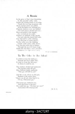 Annuario "The Cardinal" di East High, 1912, documenta studenti, insegnanti, atletica leggera, club ed eventi chiave dell'anno scolastico 1911-1912. Foto Stock