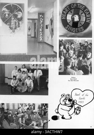 The Heart of the Earth Survival School Yearbook for 1983 registra i momenti importanti dell'anno accademico 1982-1983, inclusi eventi chiave, attività studentesche e l'ambiente educativo della scuola. Foto Stock