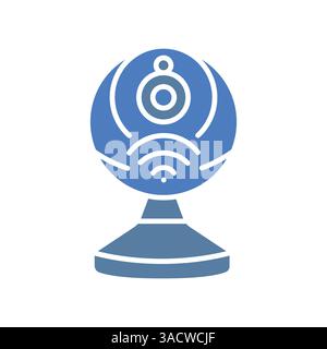 icona piatta a colori delle fotocamere di sicurezza intelligenti per progetti digitali e di stampa. Icone di pulizia minime per applicazioni e siti Web. Icone semplici e moderne per UI UX e B. Illustrazione Vettoriale
