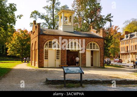 John Brown's Fort presso l'Harpers Ferry National Historical Park di Harpers Ferry, Jefferson County, West Virginia, Stati Uniti Foto Stock