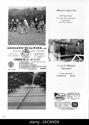 L'annuario "Antler" 1968 della Minnehaha Academy include fotografie e registrazioni di studenti, insegnanti, atletica e club, che catturano i momenti salienti dell'anno accademico 1967-1968. Foto Stock