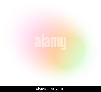 Sfondo sfumato astratto con aura blu e verde, forme moderne sfocate, bolla viola, futuristica tavolozza di colori Y2K. Vettore piatto Illustrazione Vettoriale
