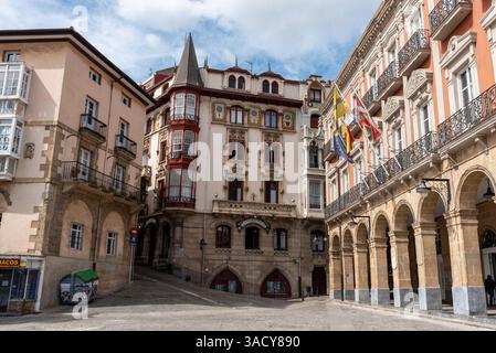 Municipio di Portugalete vicino a Bilbao nella regione autonoma dei Paesi baschi, Spagna Foto Stock