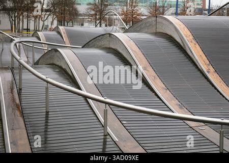 Toronto Canada Reflections grattacieli curve da baseball Foto Stock