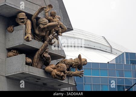 Toronto Canada Reflections grattacieli curve da baseball Foto Stock