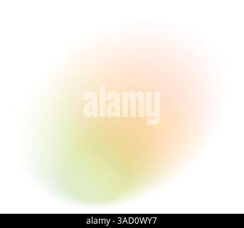 Sfondo a gradiente astratto con transizione di colore blu e giallo, forme fluide sfocate, texture acquerello granuloso, effetto luce al neon. Piatto Illustrazione Vettoriale