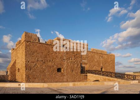 Cipro, Paphos, Porto di Paphos, Castello di Paphos Foto Stock