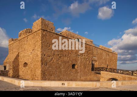 Cipro, Paphos, Porto di Paphos, Castello di Paphos Foto Stock